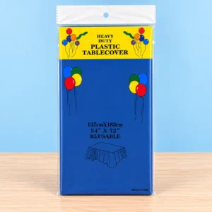 Mantel de plastico liso Azul 137cm x 183cm Heavy Duty ZyC