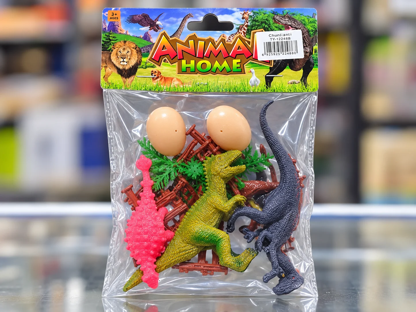 Dinosaurio  con palmera