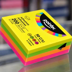 Notas adhe 2*2 pulg 200h Neon No. NT-22450 Pointer