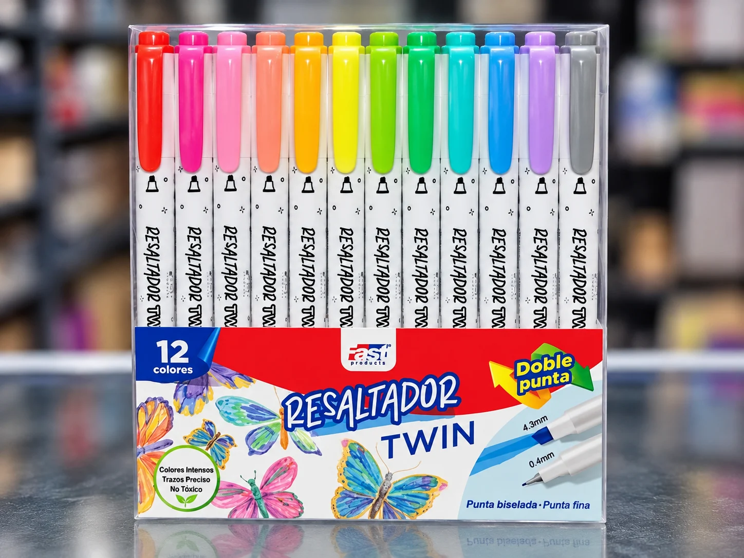 Set 12 Resaltador FAST Twin doble punta