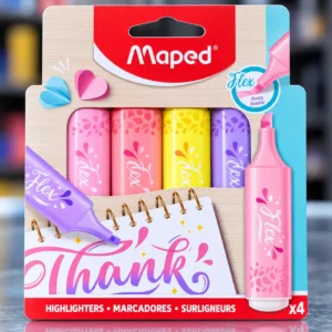 Resaltador pastel set 4 unidades 740308 flex Maped