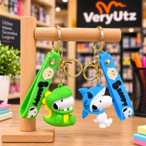 Llaveros Snoopy con trajes cocodrilo/tiburon
