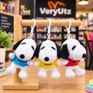 Llaveros Snoopy overol argolla plastico