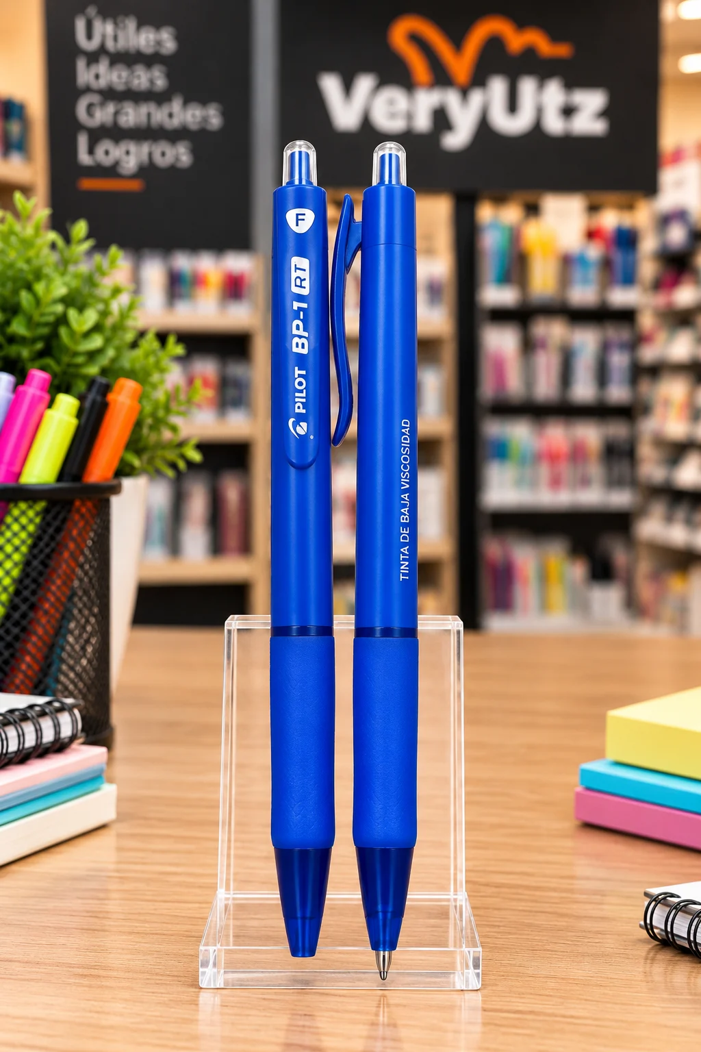 Lapicero aceite BP-1RT-F-L con grip AZUL x unidad Pilot