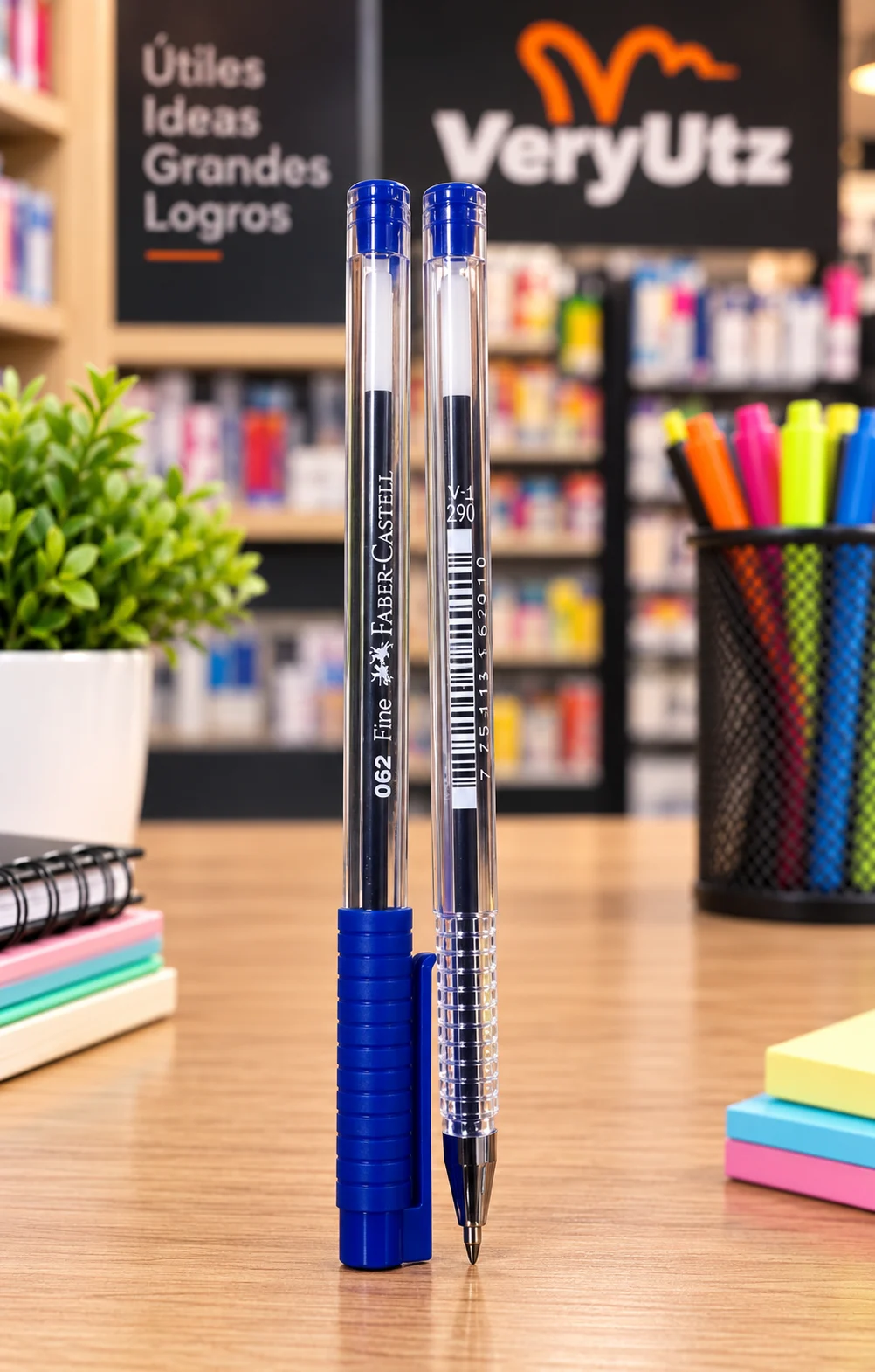 Lapicero Faber castell punto fino AZUL 0.7