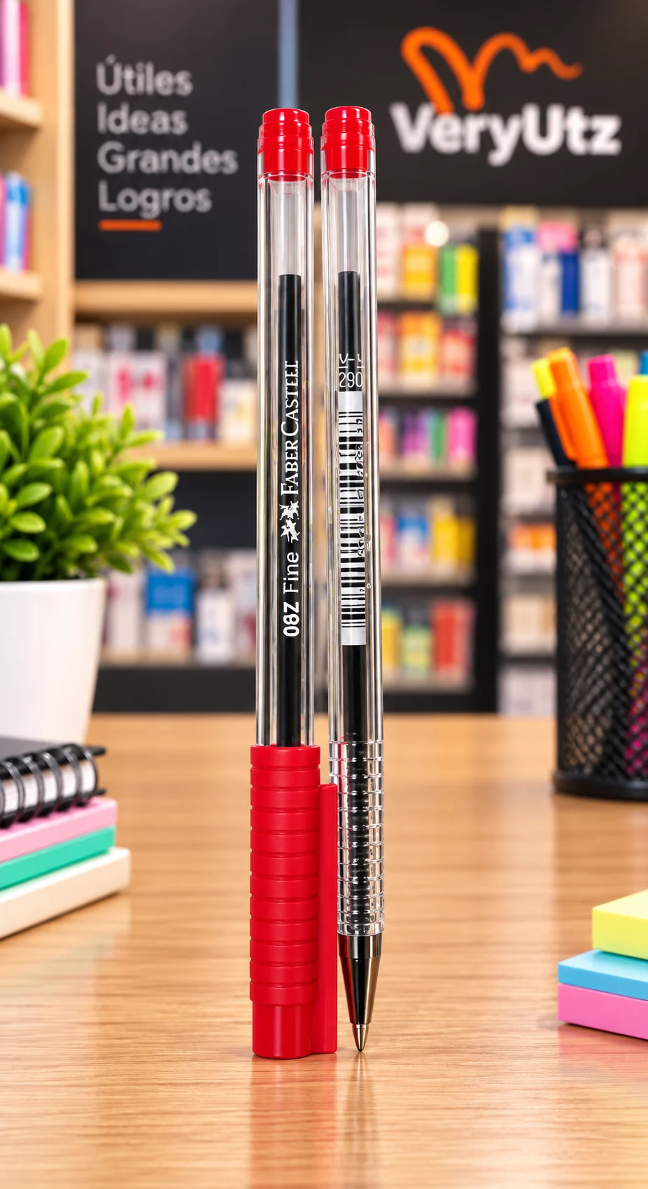 Lapicero Faber castell punto fino ROJO 0.7