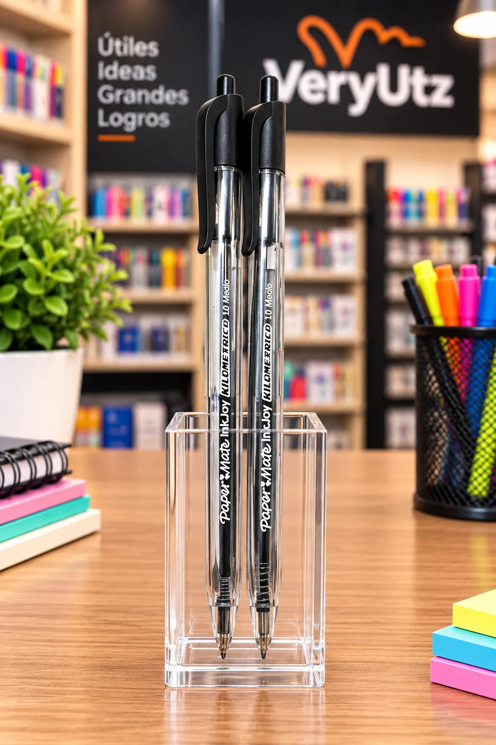 Lapicero Kilometrico paper mate retractil NEGRO x unidad