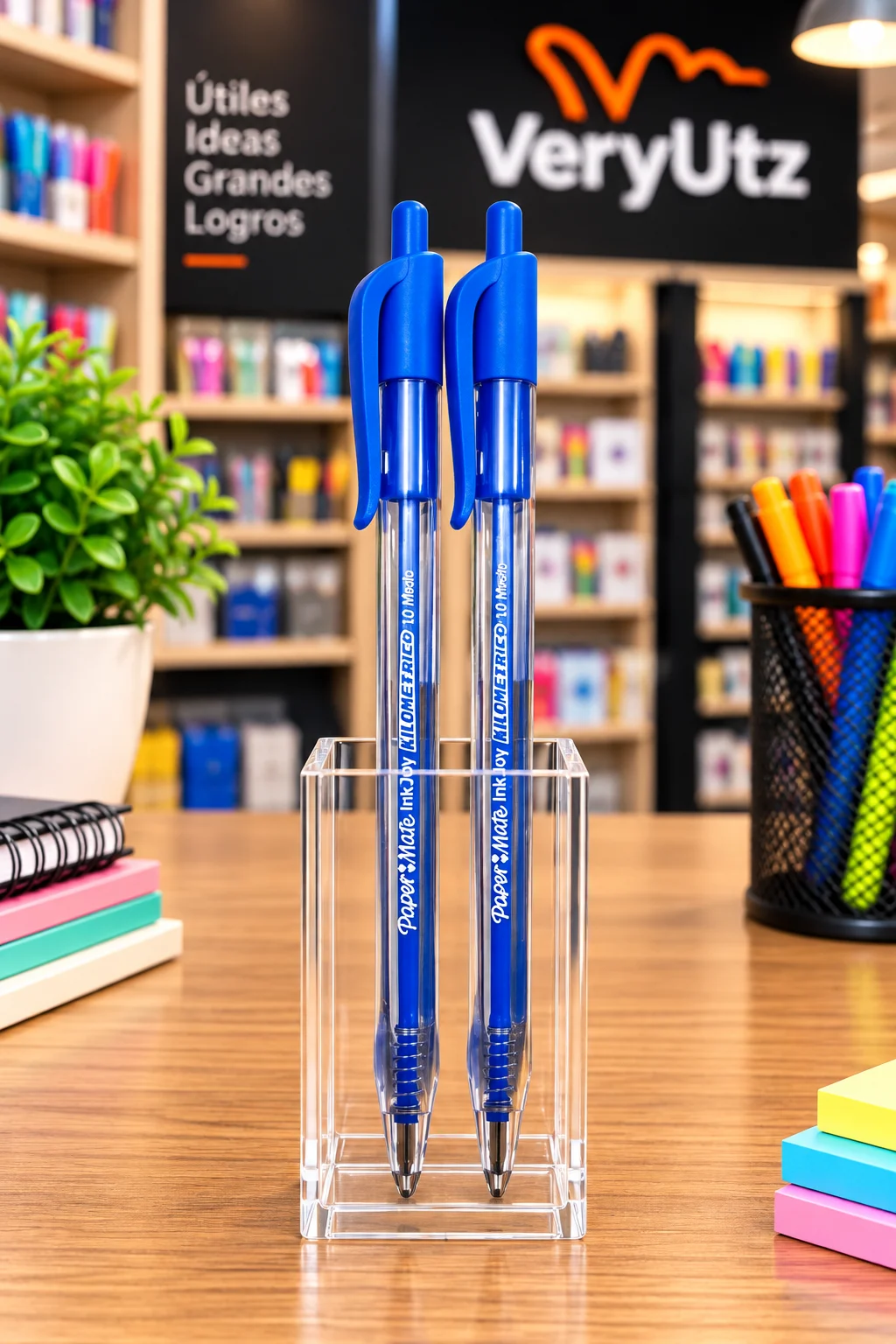 Lapicero Kilometrico paper mate retractil AZUL x unidad