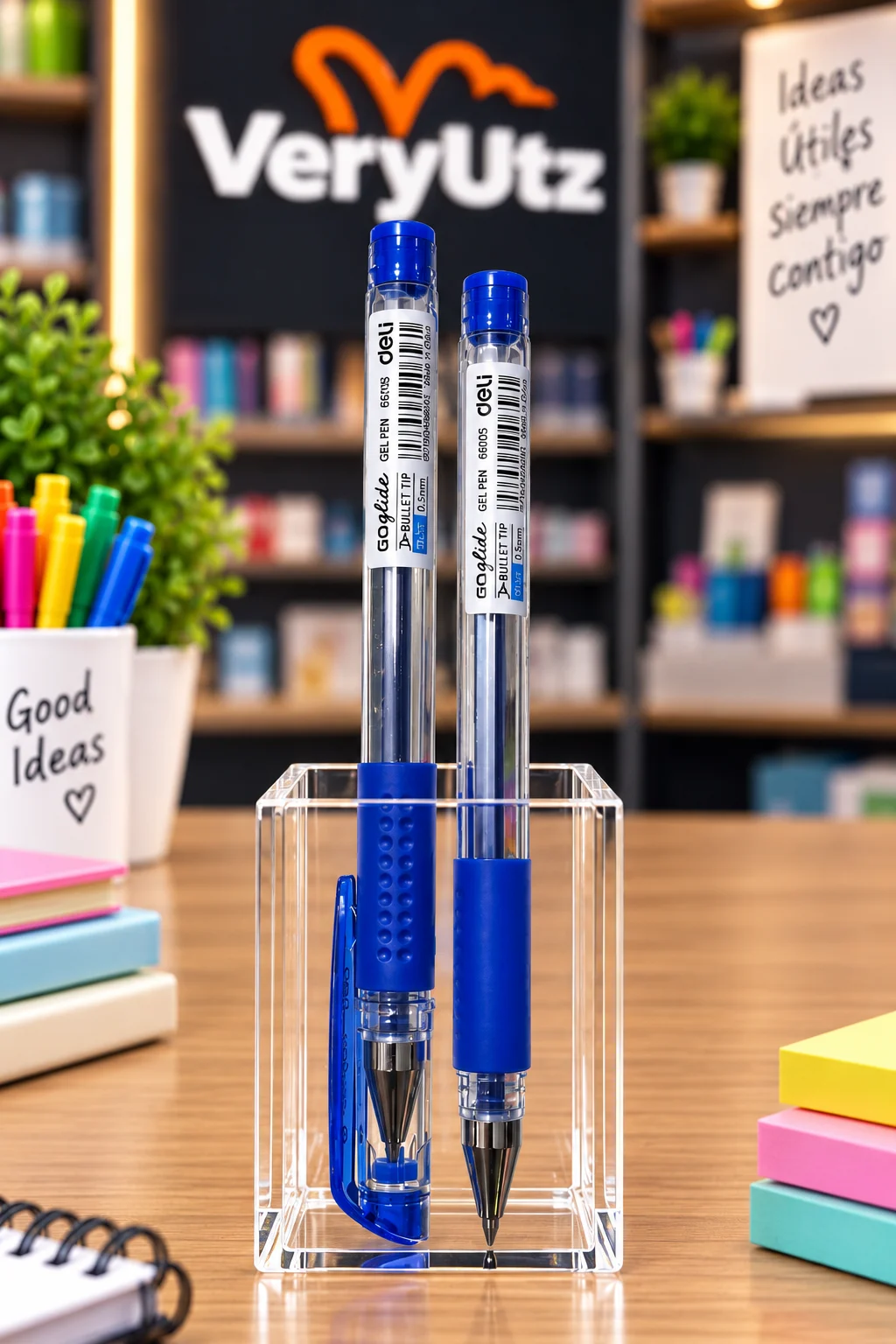 Lapicero / boligrafo AZUL 0.5 Gel Deli