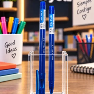 Boligrafo / lapicero DELI azul 0.5mm gel max