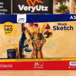 Block formato A-3 Sketch ivory 140g. Fast