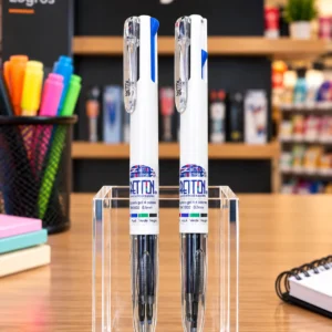 Lapicero Bretton Blanco 4 colores gel