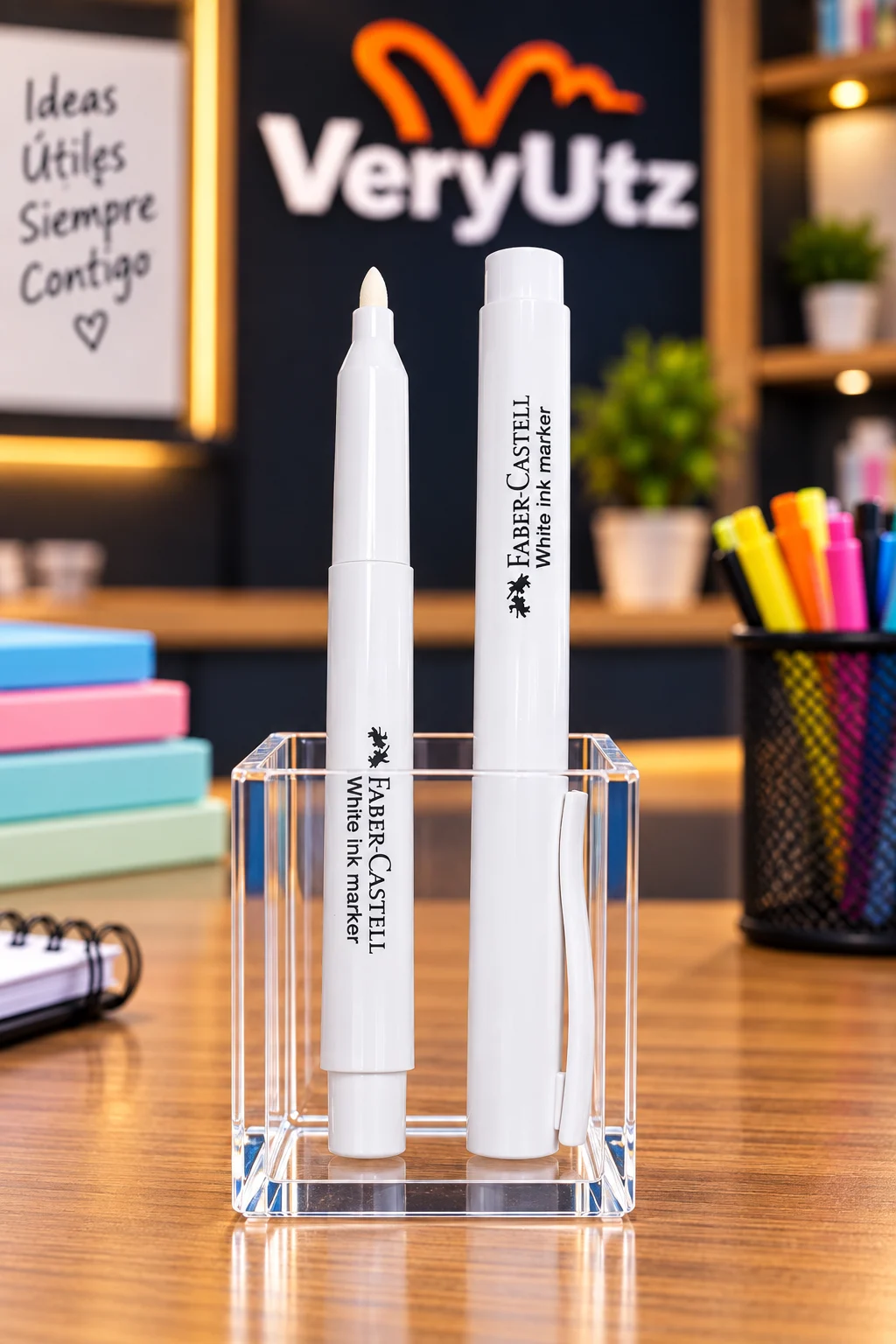Marcador permanente blanco faber-castell