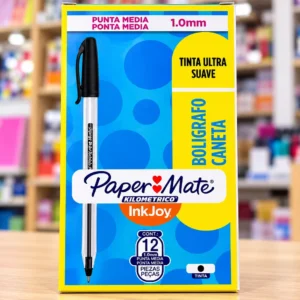 Caja 12 lapicero paper mate punto medio 1.0mm Negro
