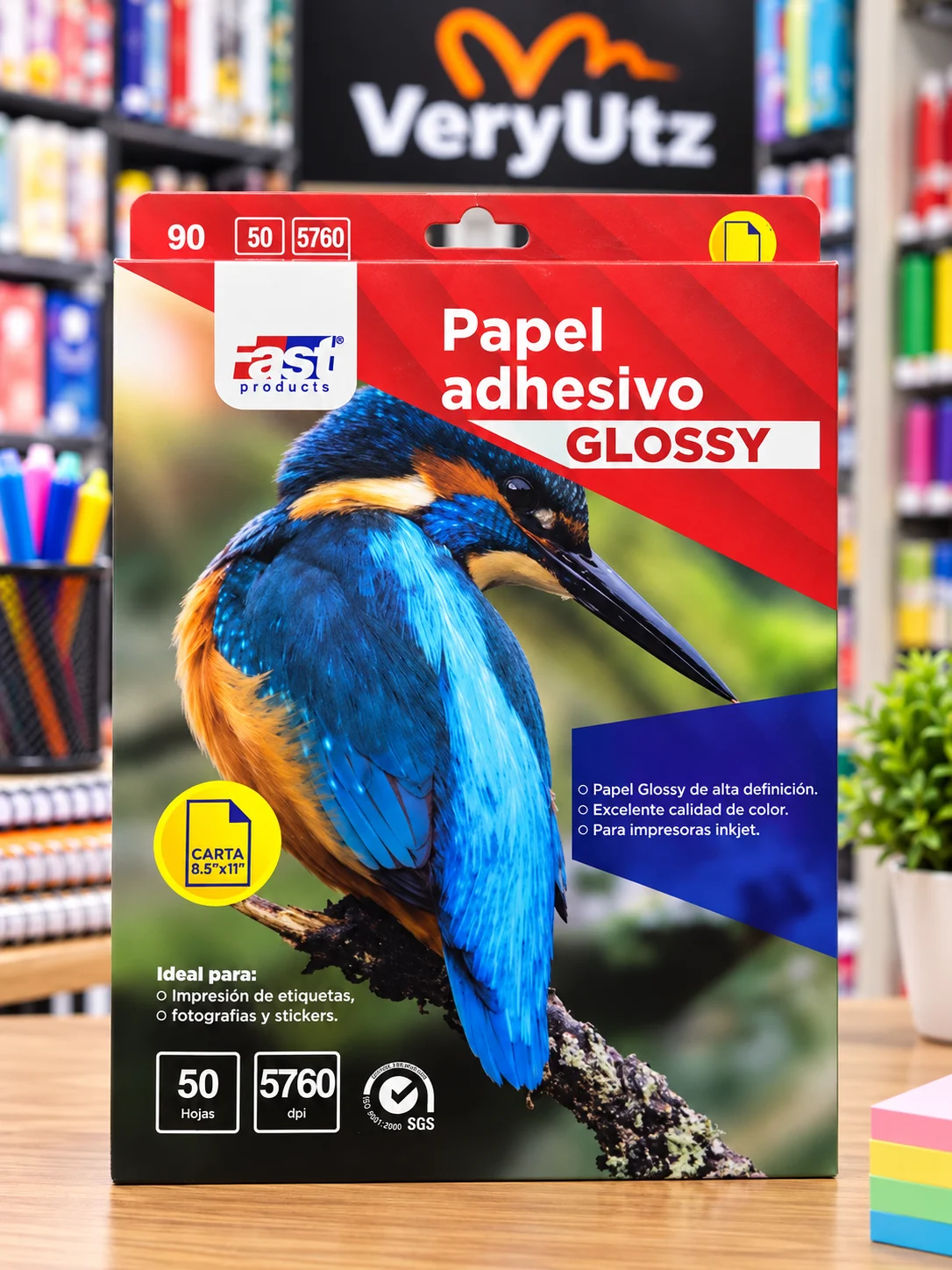 paquete Papel adhesivo Glossy 90 gramos 50 hojas