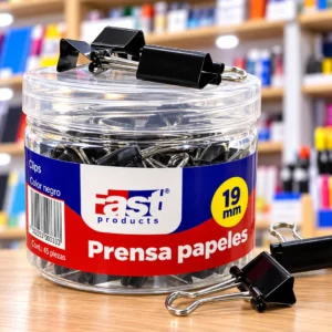Prensa papel 19mm 40 unidades Fast