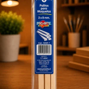 6 Palitos para Maquetas 2x8mm proarte