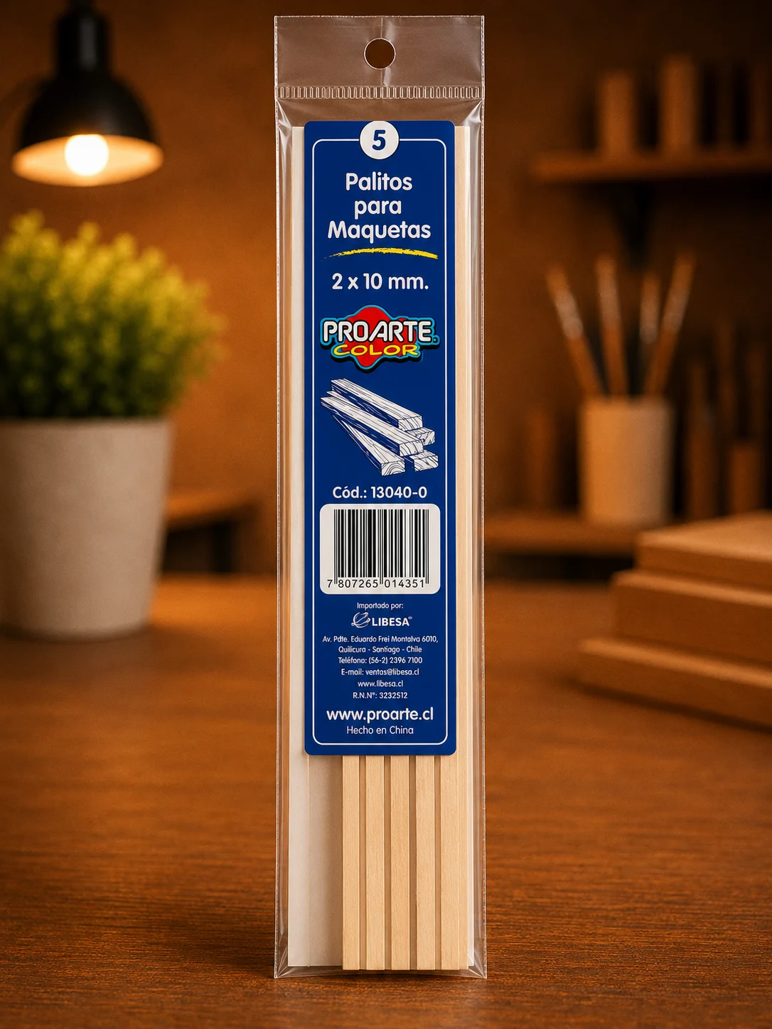 5 Palitos para maquetas 2x10mm proarte