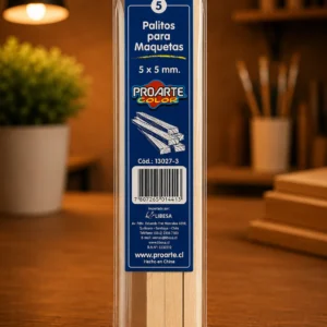 5 Palitos para maquetas 5x5mm proarte
