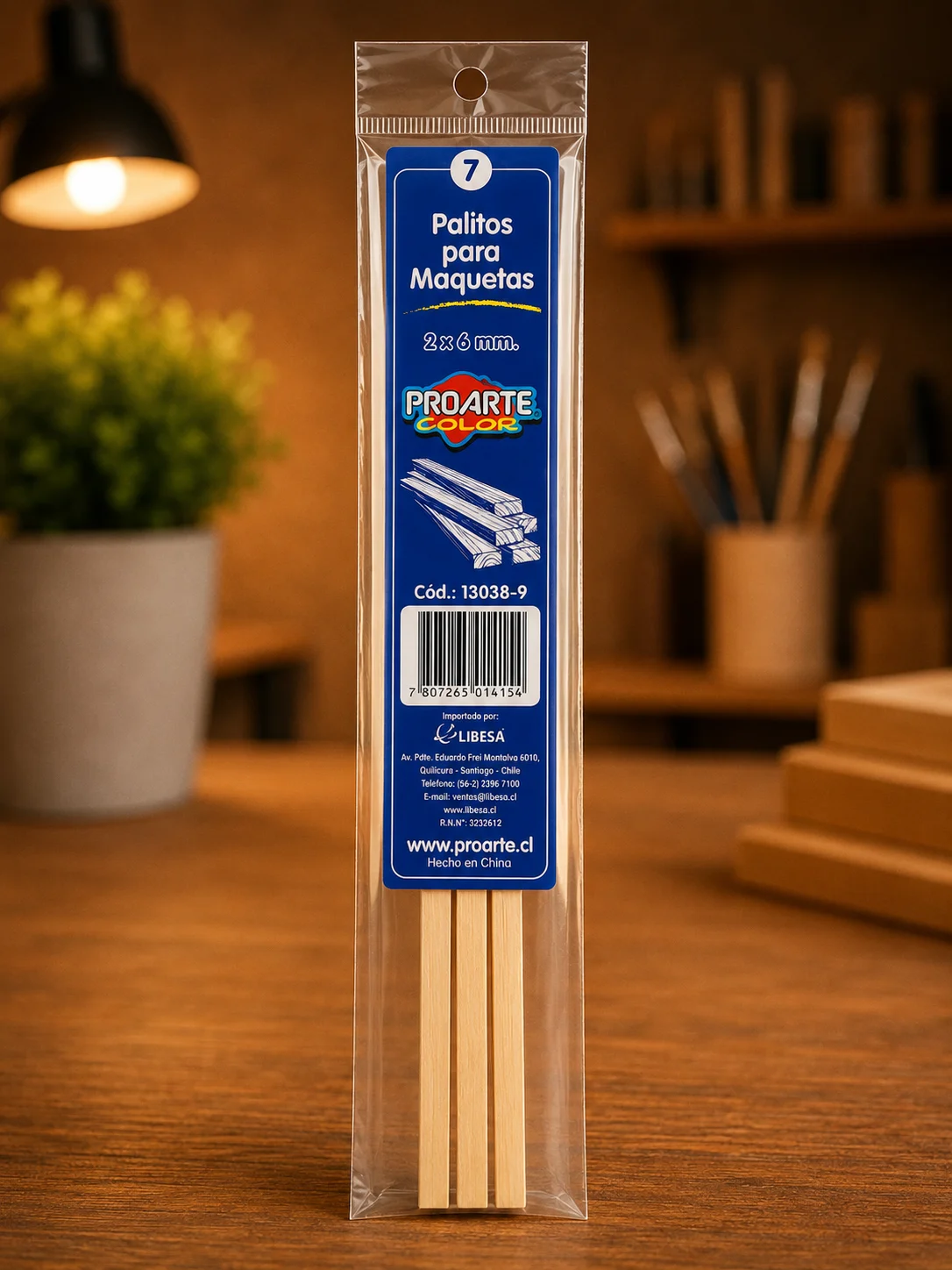 7 Palitos para maquetas 2x6mm proarte