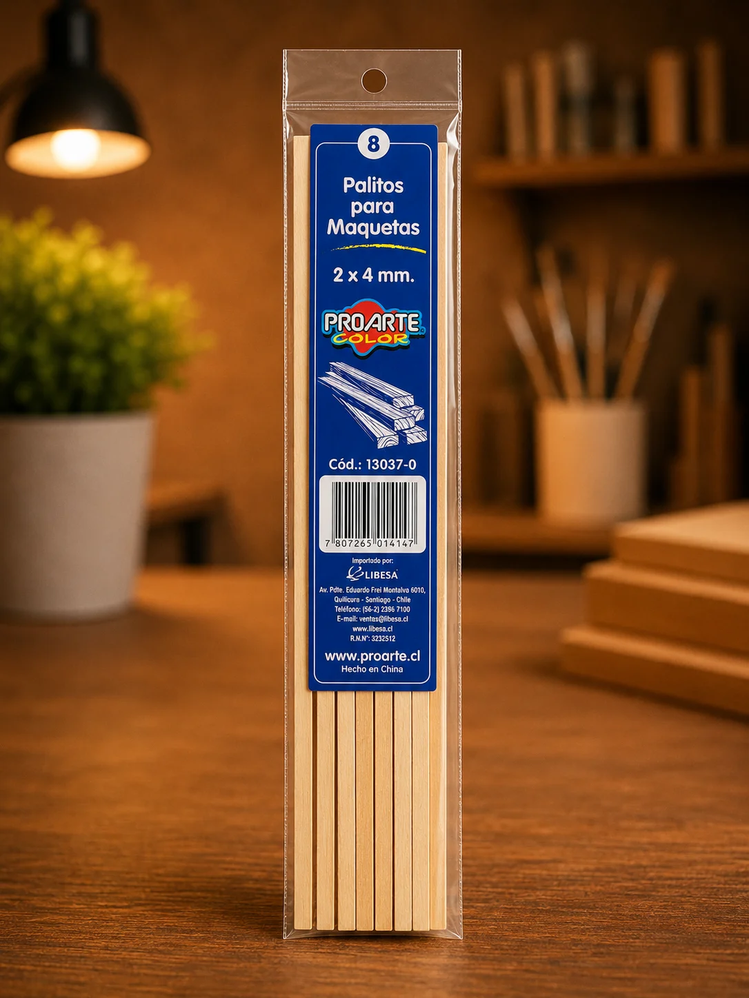 8 Palitos para maquetas 2x4mm proarte