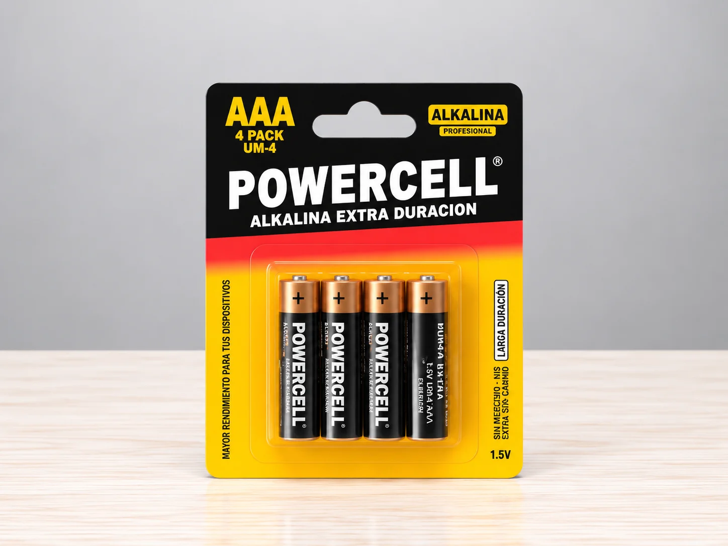 Bateria en carton AAA 4 pack powercell