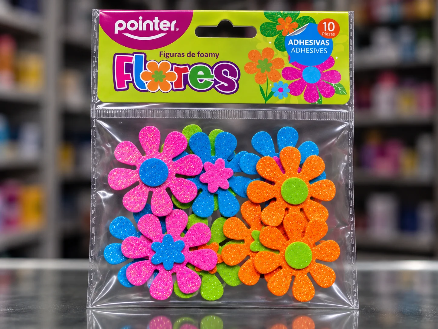 Figuras foamy adhe flores escarchado No.ANC-24103