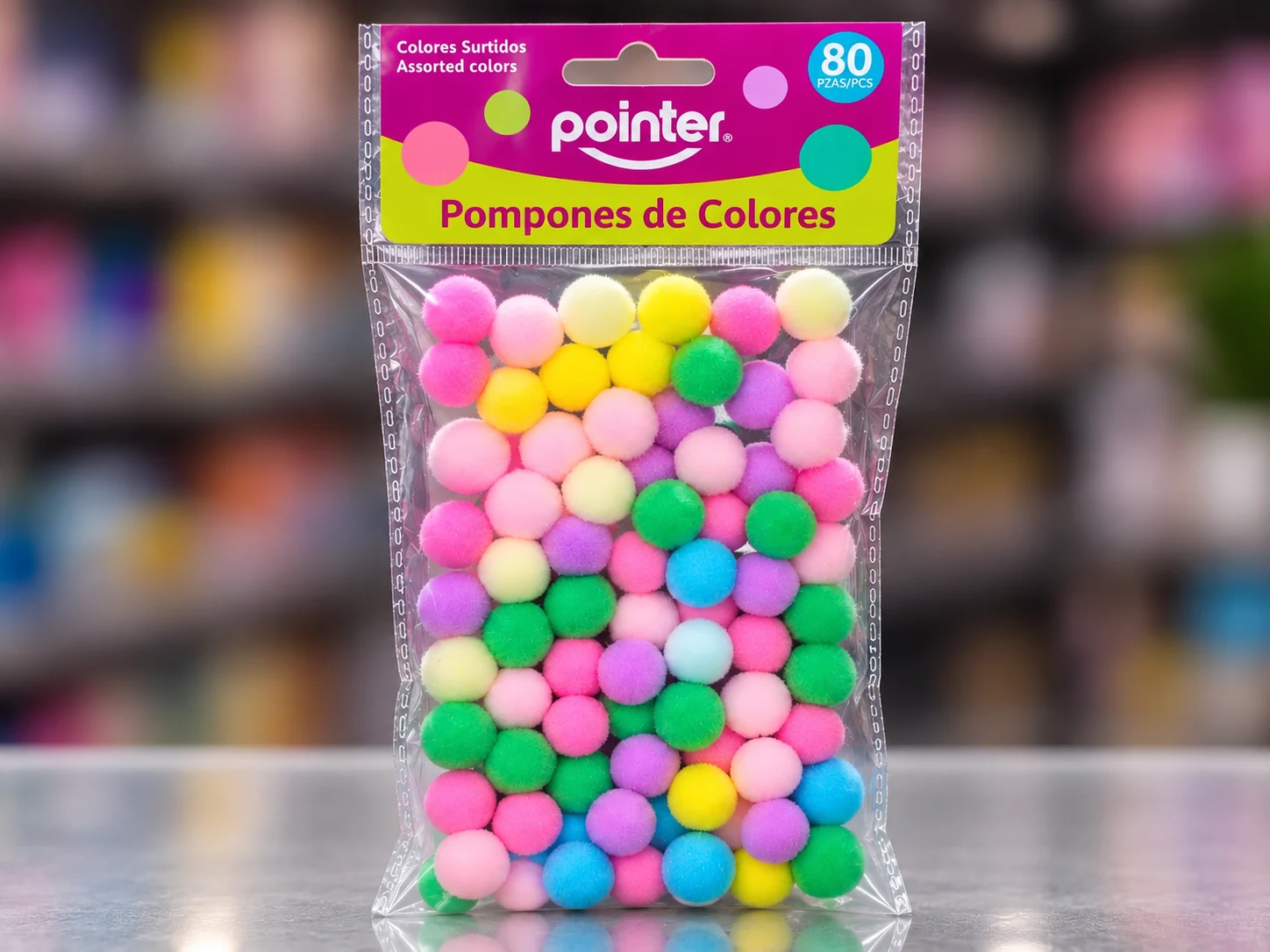 Pompones de colores 80 pcs ANC-23142 Pointer