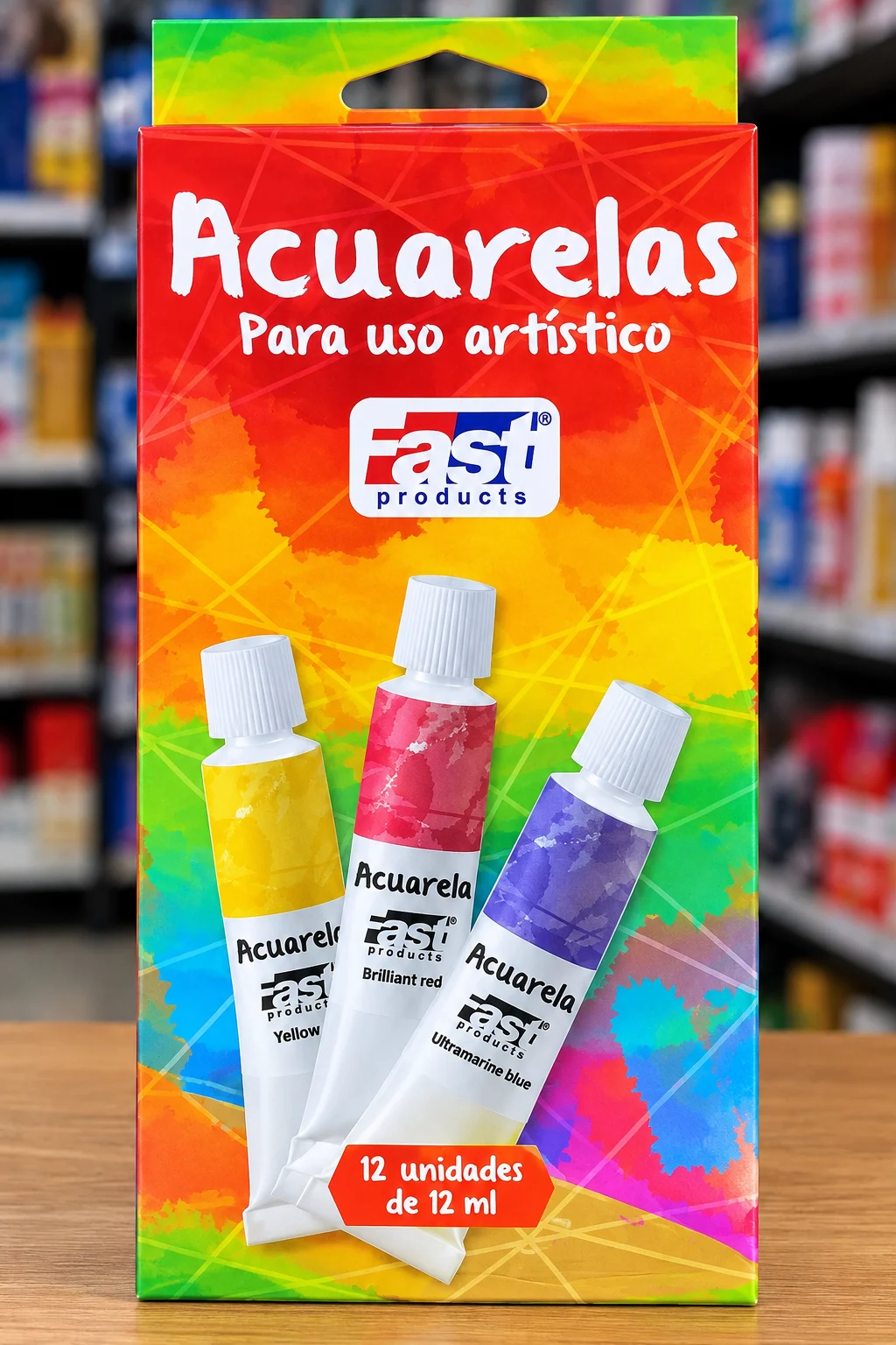 Acuarelas para uso artístico 12 unidades