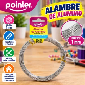 Alambre de aluminio PLATEADO 8 mts ANC-1801