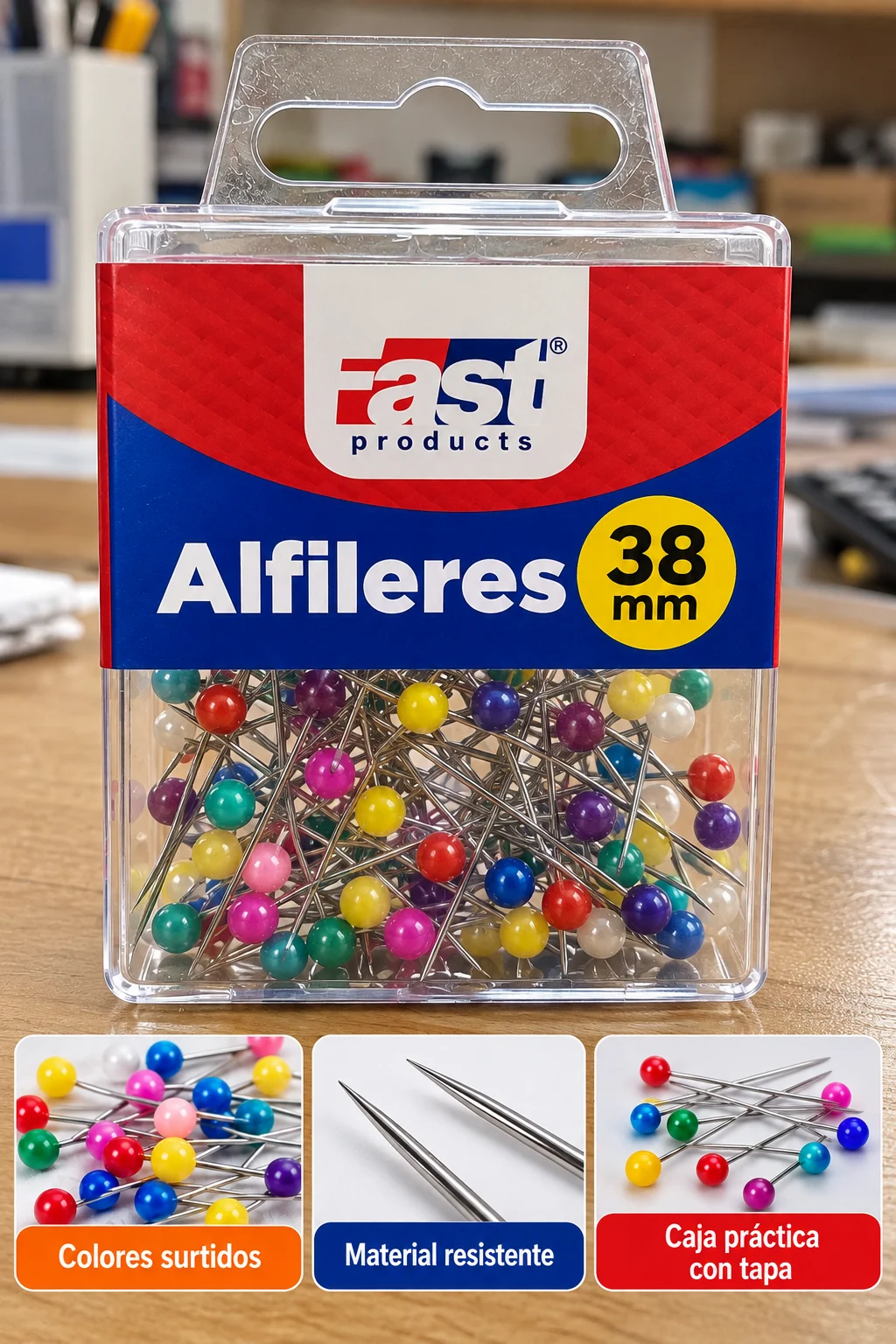 Alfileres 38mm 100 u. Fast