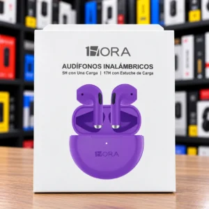 Audifonos inalambricos tipo c 1hora modelo AUT119 Morado