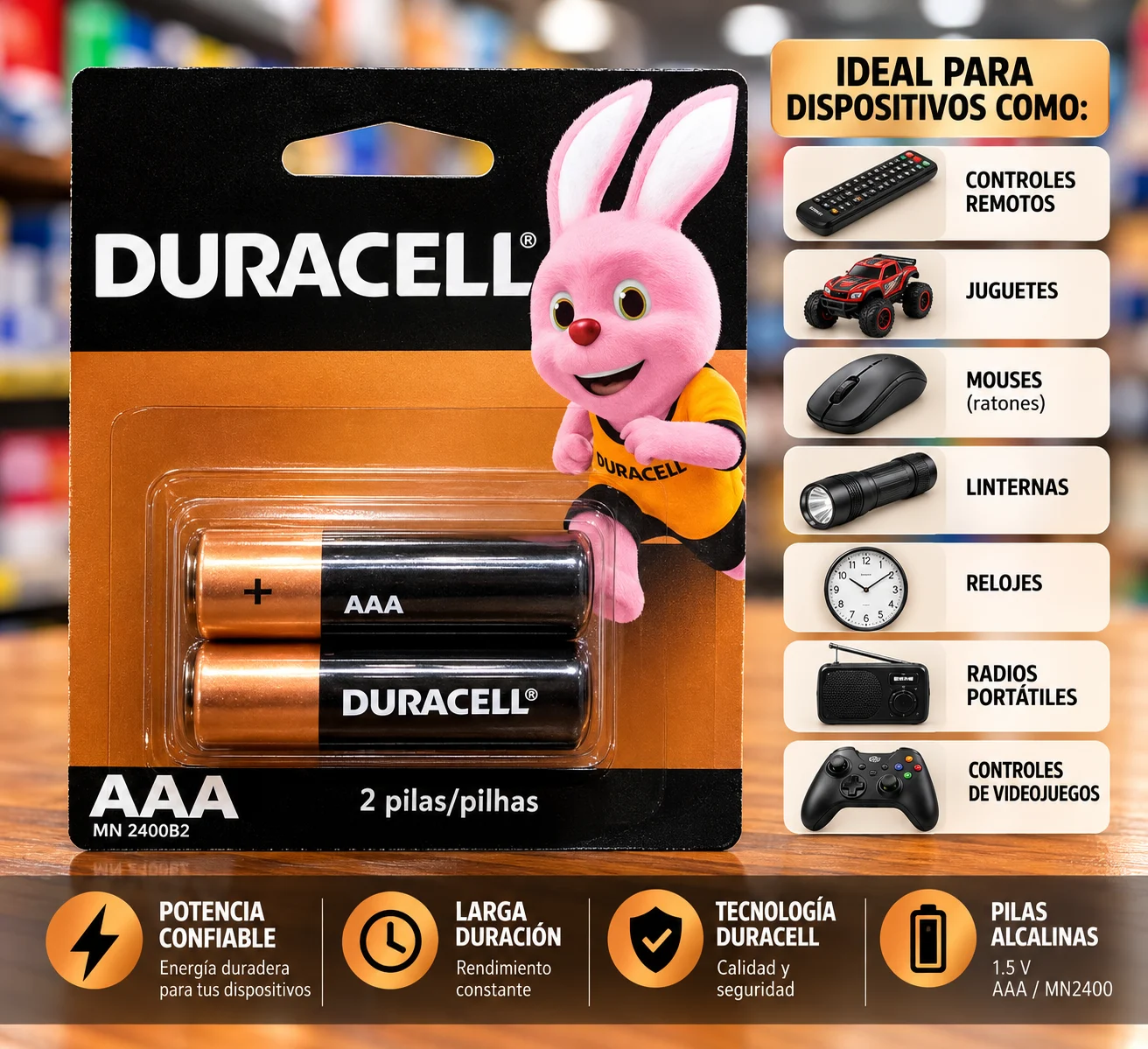 Batería duracell AAA 3A