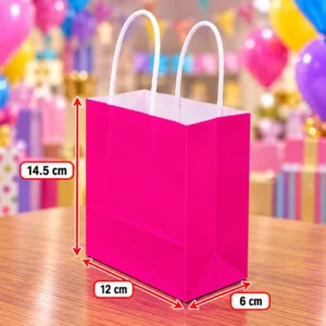 Bolsa de regalo #1 fucsia 12X14.5X6 CM