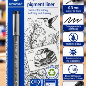 Caja 10 rapidografo desechable Staedtler 0.3