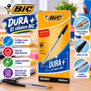 Caja 12 Lapicero BIC negro