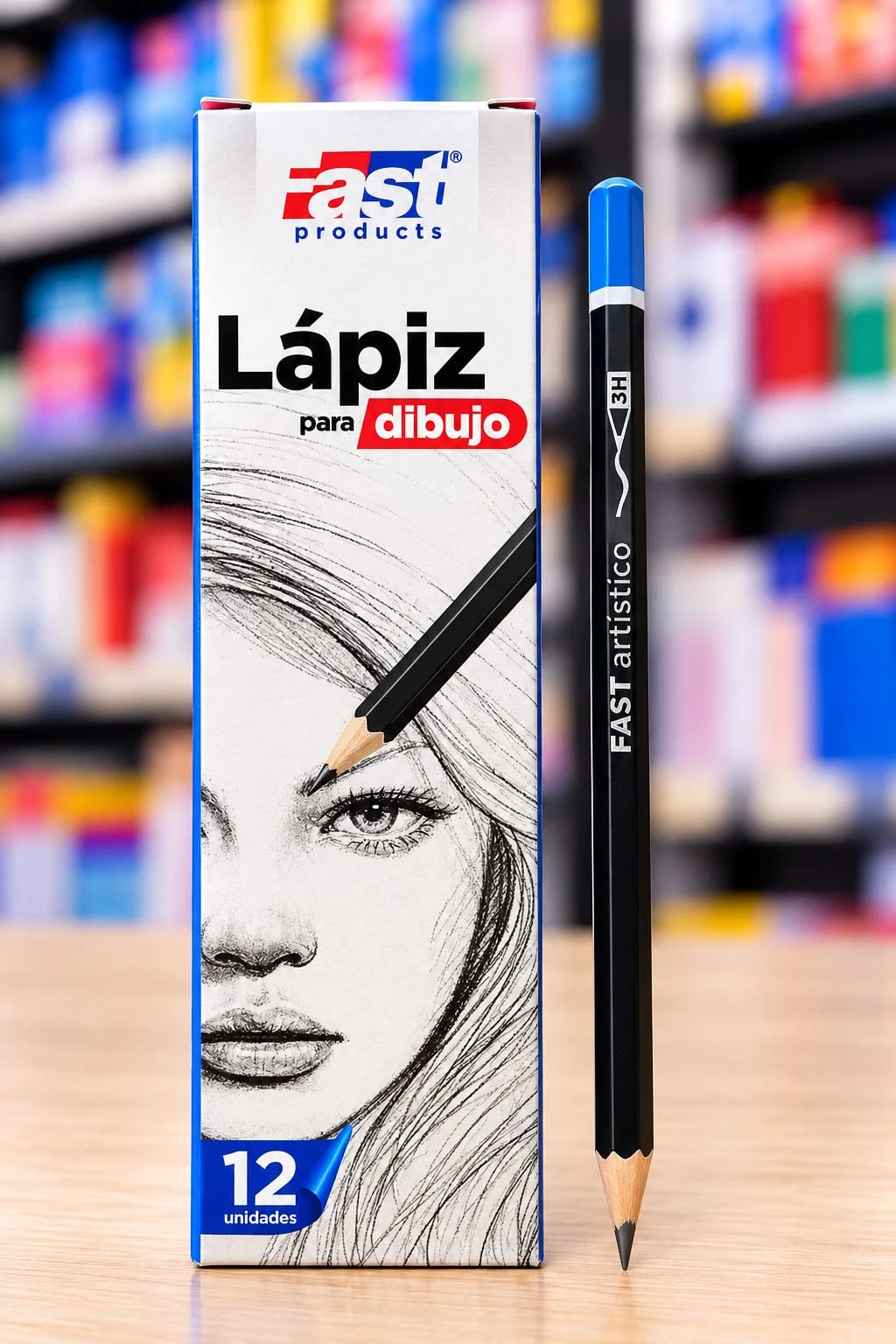 Caja 12 lapiz tecnico Fast 2mm 3H