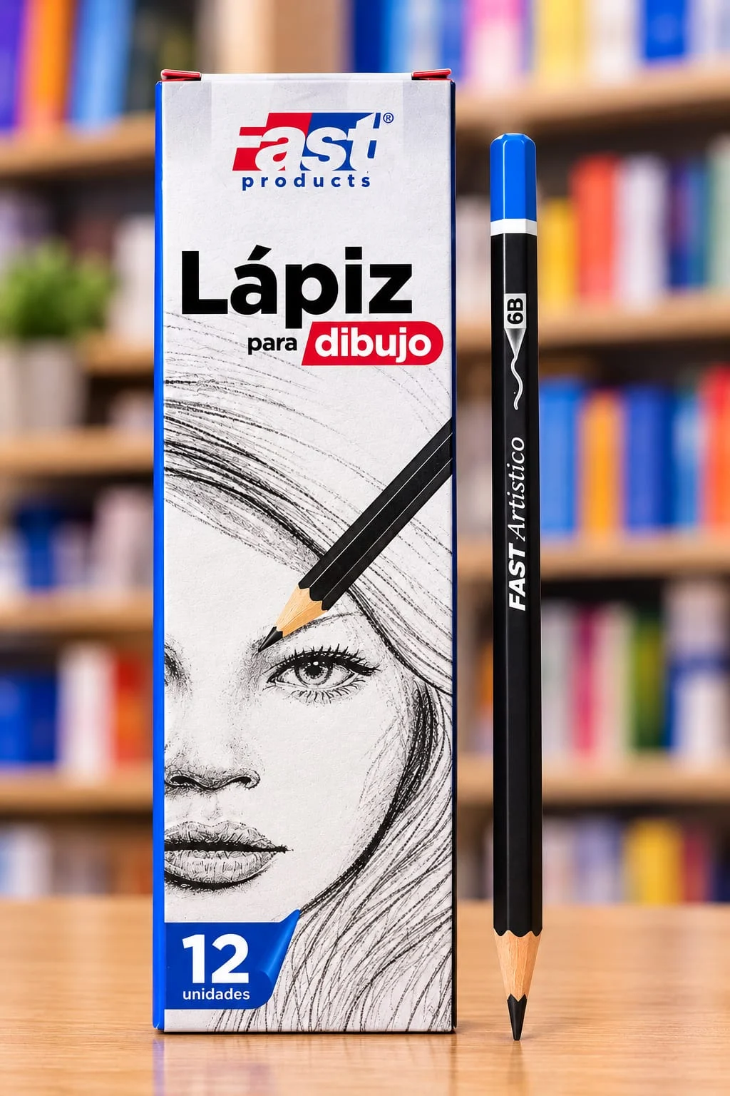 Caja 12 lapiz tecnico Fast 2mm 6B