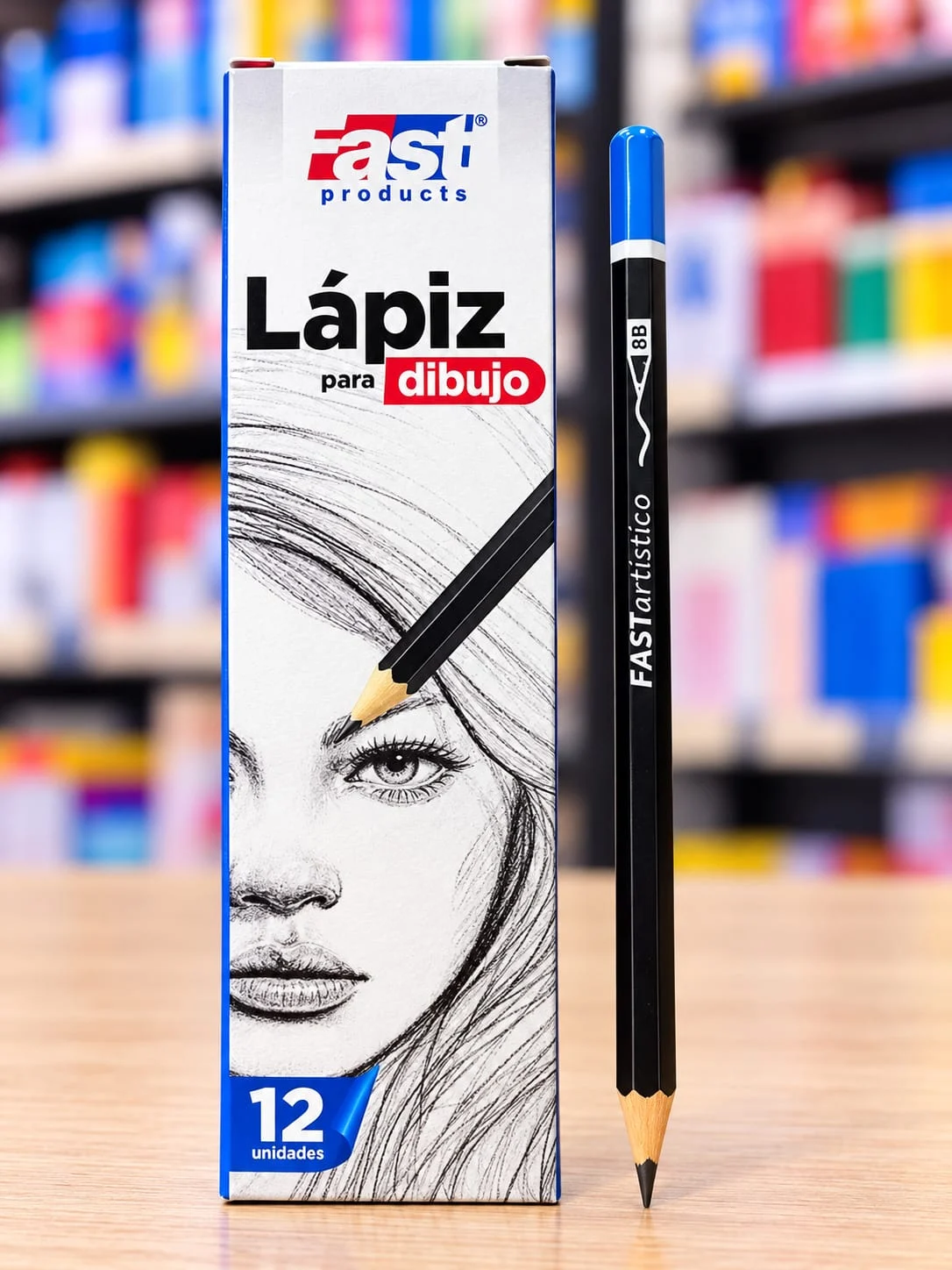 Caja 12 lapiz tecnico Fast 2mm 8B