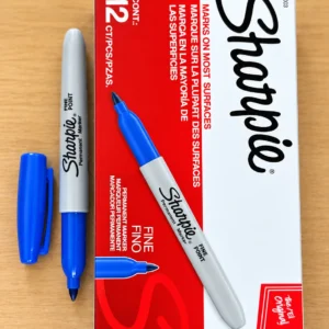 Caja 12 marcadores Sharpie punta fina Azul