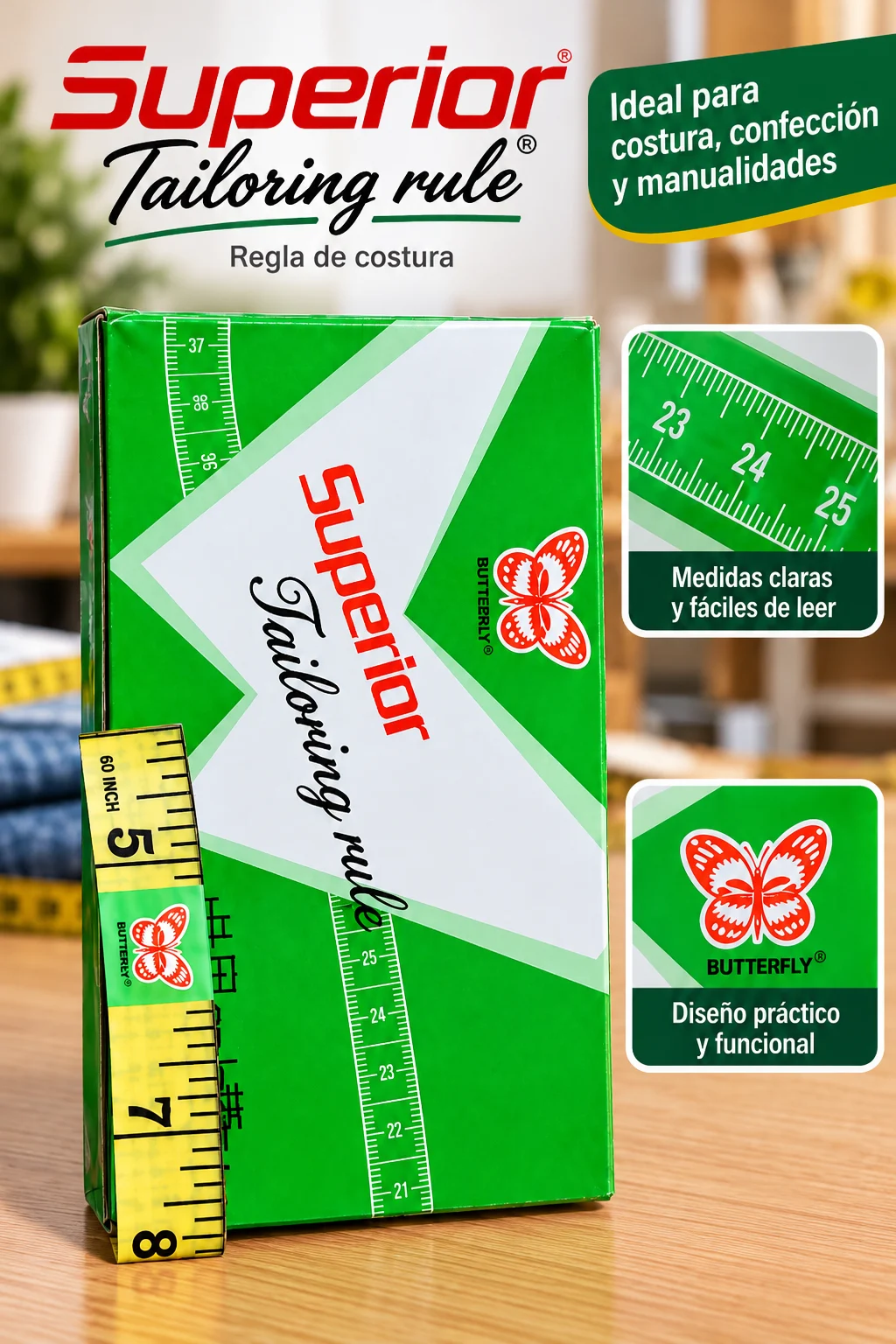 Caja 12 metros de sastre