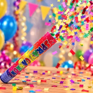 Cañón de confeti en plena celebración