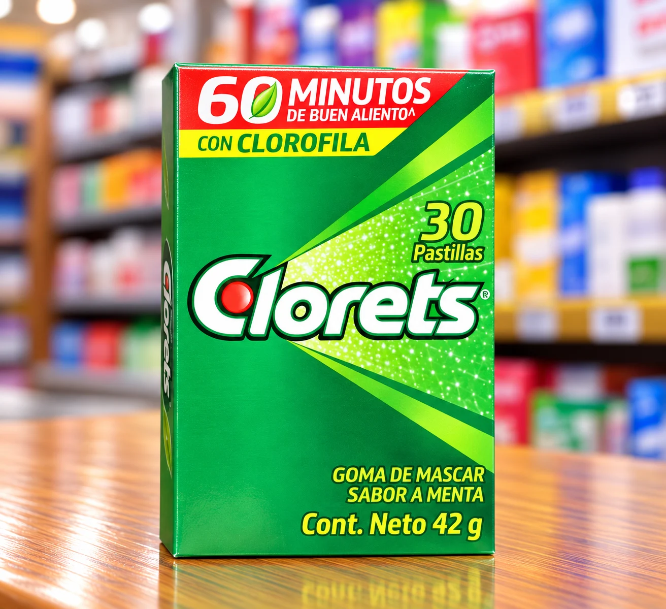 Chicle clorets sabor menta