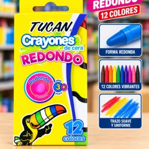 Crayones de cera redondo 12 colores