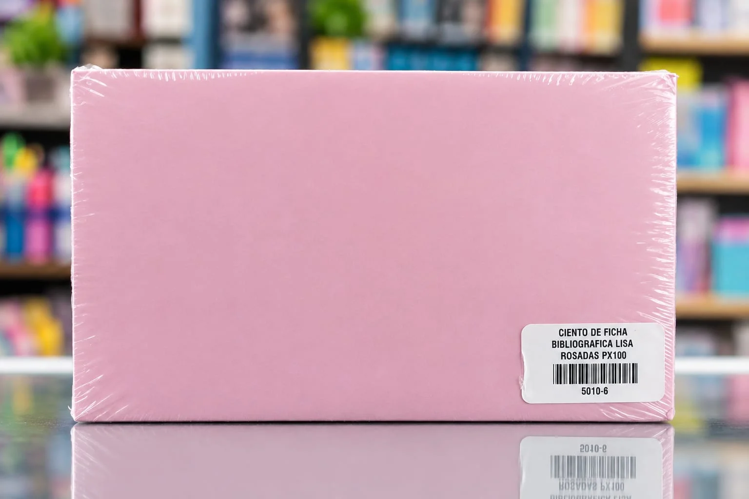 Ficha bibliografica liso Rosada 5*8 x ciento