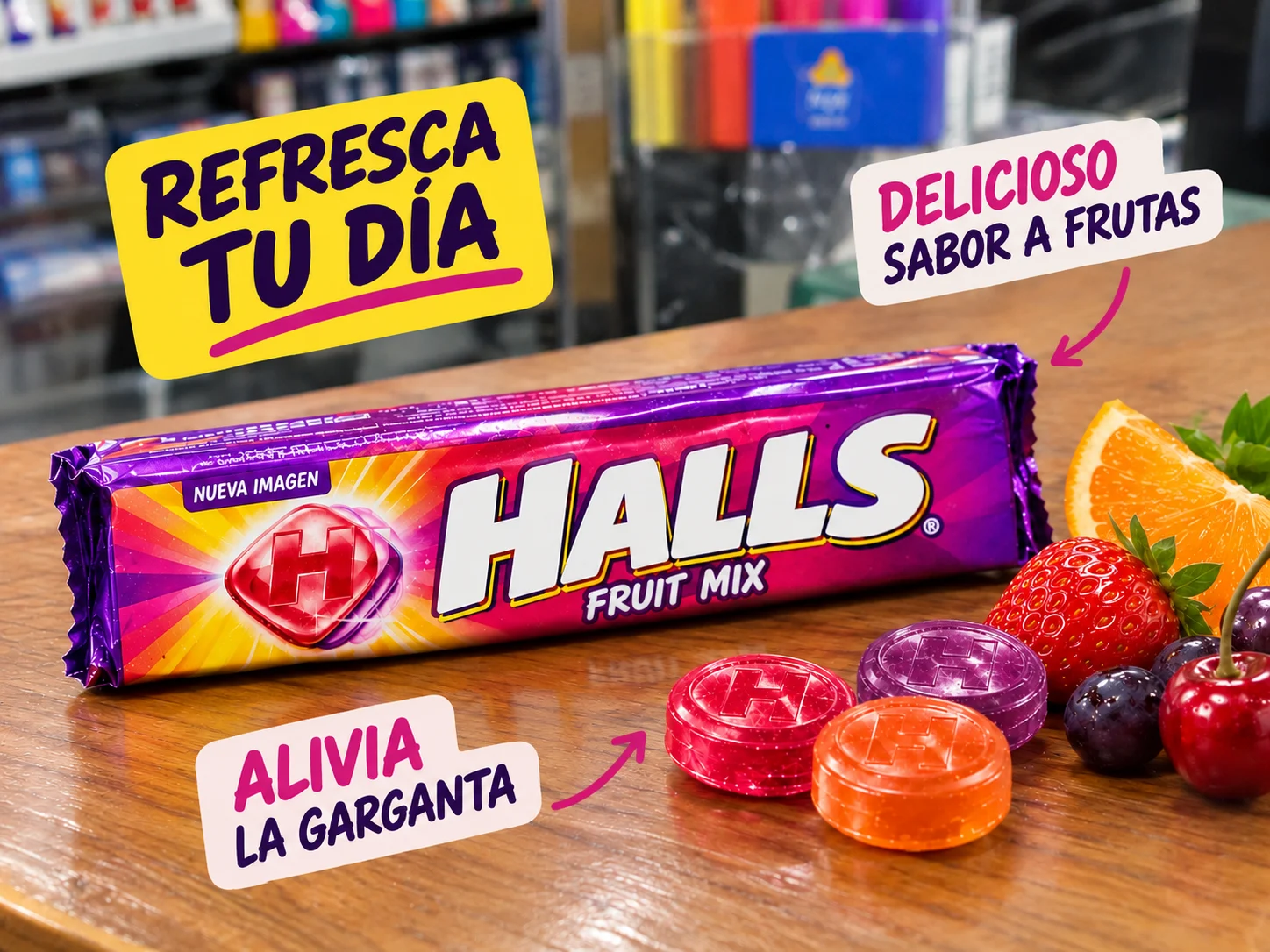 Halls fruit mix