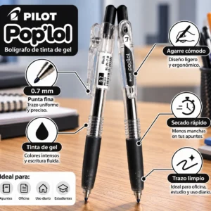 Lapicero Pilot Poplol gel negro