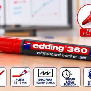 Marcador para pizarra EDDING 360 ROJO
