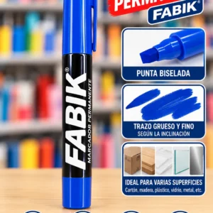 Marcador permanente azul biselado Fabik