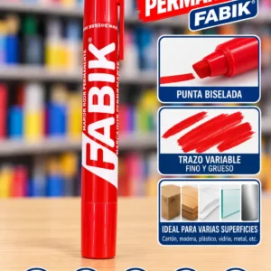 Marcador permanente rojo bala Fabik